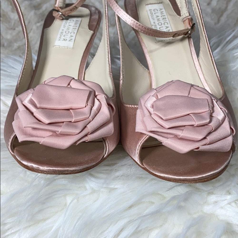 American Glamour Badgley Mischka Pink Heels Size 7 - Picture 11 of 13